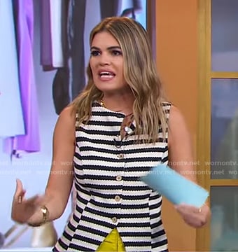 Kathy Buccio’s striped knit vest on Good Morning America