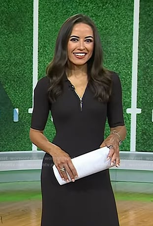 Kaylee’s brown half-zip polo dress on Today