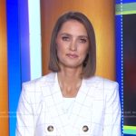 Kayna Whitworth’s white check blazer on Good Morning America