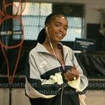 Keisha’s black colorblock tracksuit on Forever