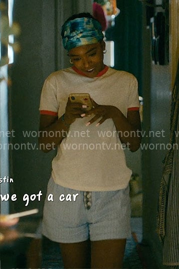 Keisha’s blue boxer shorts on Forever