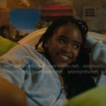 Keisha’s grey waffle-knit hoodie on Forever