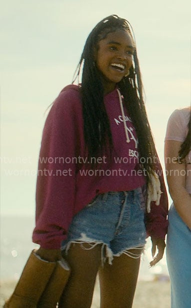 Keisha’s pink Coastal Escape hoodie on Forever