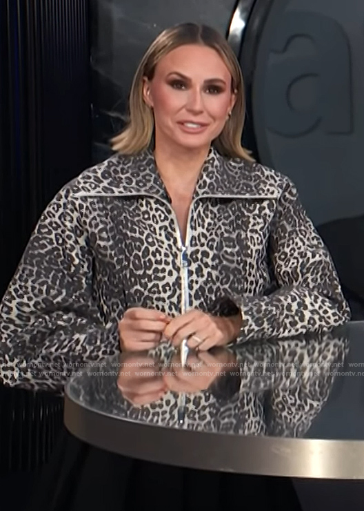 Keltie’s leopard print cropped jacket on E! News