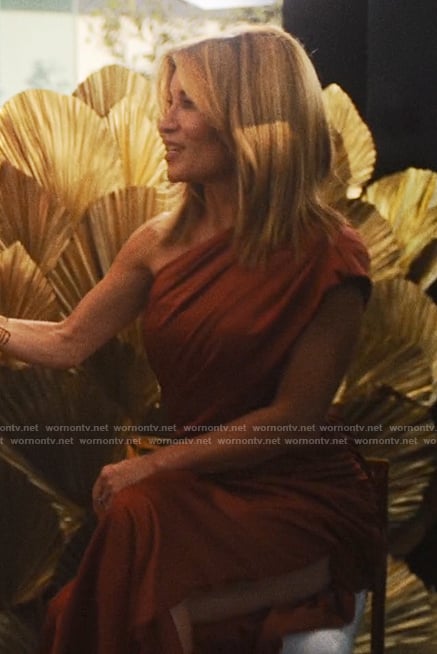 Kit Hoover’s one shoulder dress on The Studio