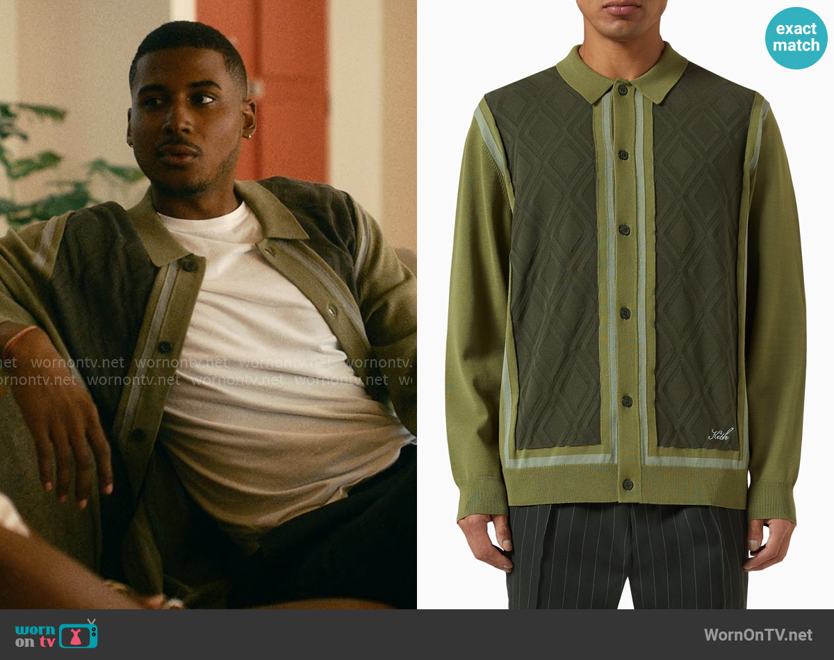 Kith Girard Cardigan worn by Justin Edwards (Michael Cooper Jr.) on Forever