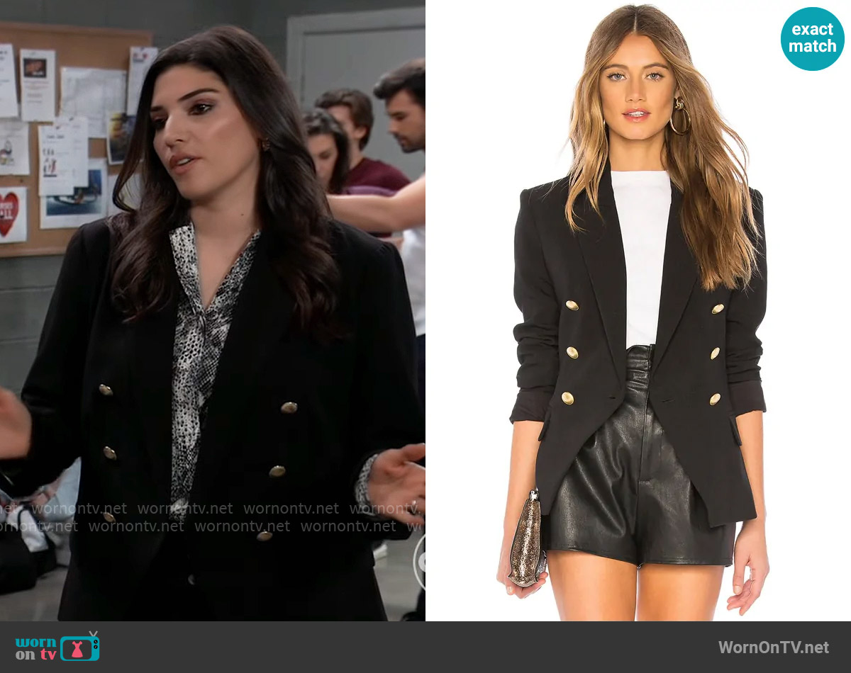 L'Agence Kenzie Blazer worn by Brook Lynn Quartermaine (Amanda Setton) on General Hospital
