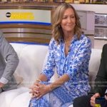 Lara’s blue floral maxi shirtdress on Good Morning America