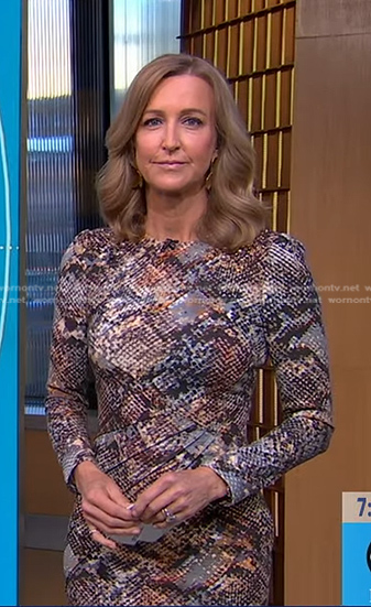 Lara’s snake print gathered dress on Good Morning America