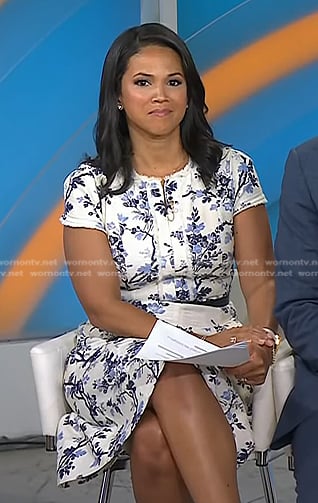 Laura’s white floral print dress on Today