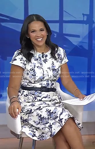 Laura’s white floral print dress on Today