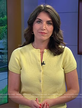 Liz’s yellow short sleeve cardigan on Today