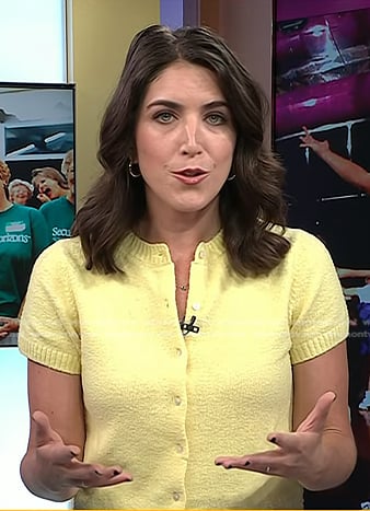 Liz’s yellow short sleeve cardigan on Today