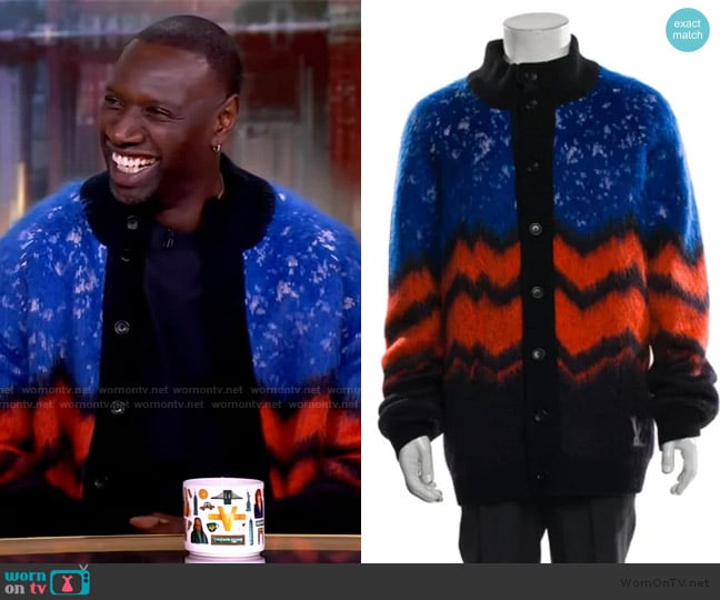 Louis Vuitton 2024 Printed Cardigan worn by Omar Sy on The View