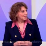 Lyn Butler’s navy double breasted blazer on The View