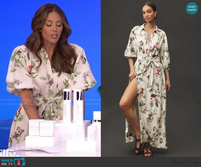 Maeve The Mona Linen Shirt Dress worn by Monica Mangin on Live with Kelly and Mark