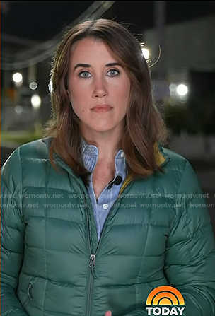 Maggie Vespa’s green puffer jacket on Today