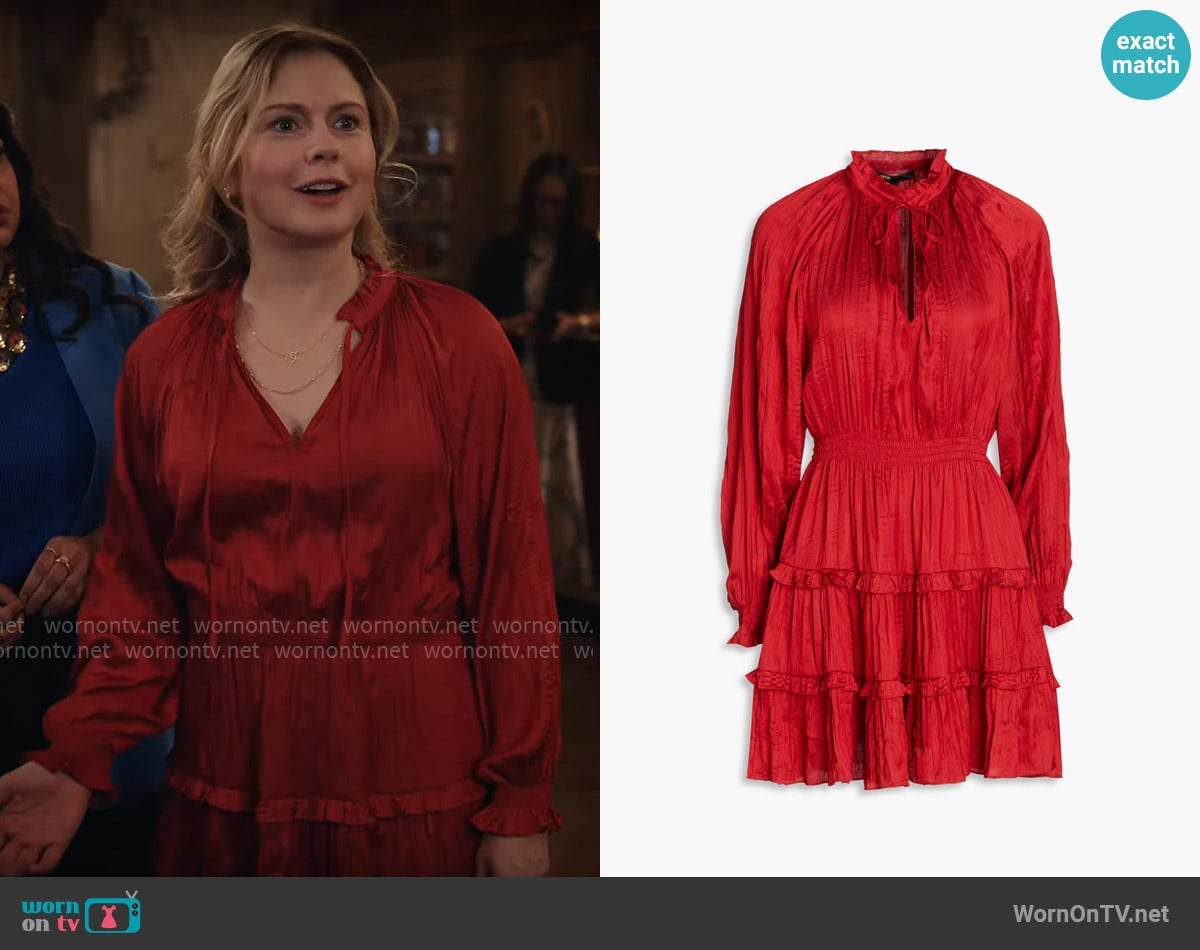Maje Rasminy Dress worn by Sam (Rose McIver) on Ghosts