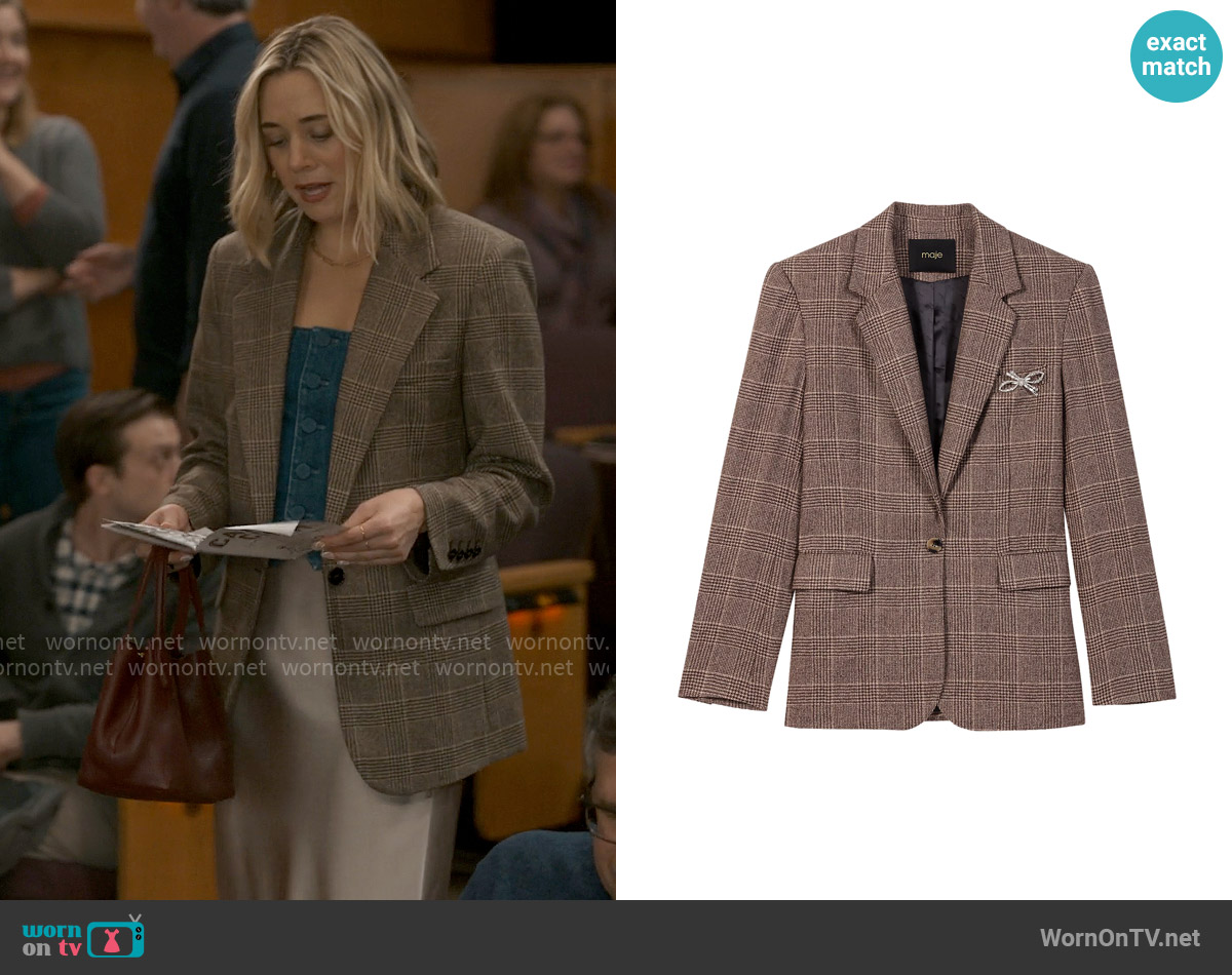 Maje Suit jacket worn by Ginny (Erika Henningsen) on The Four Seasons