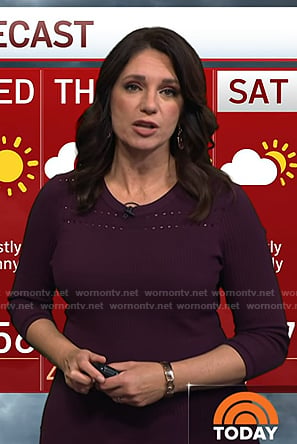 Maria’s purple pointelle dress on Today