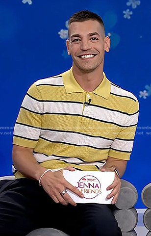Matt Rogers’s yellow stripe polo on Today