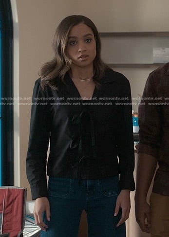 May’s black tie front jacket on 9-1-1