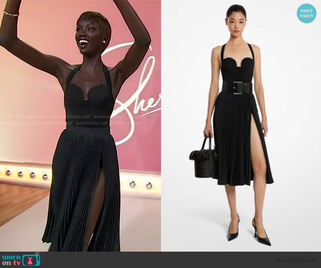 Michael Kors Collection Crepe Sweetheart Swimsuit worn by Anok Yai on Sherri