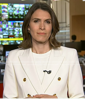 Molly’s white double breasted blazer on Today