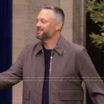 Nate Bargatze’s gray jacket on Live with Kelly and Mark
