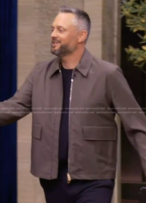 Nate Bargatze’s gray jacket on Live with Kelly and Mark