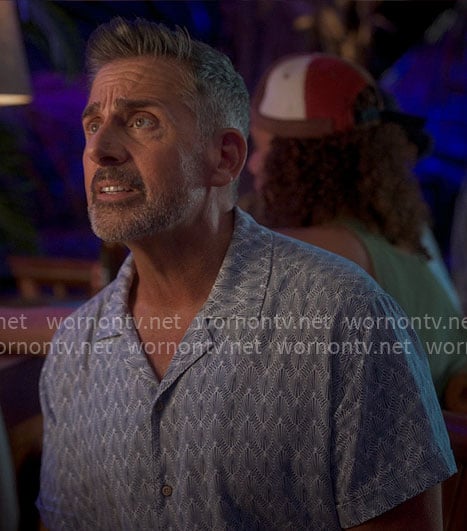 Nick’s blue printed shirt on The Four Seasons