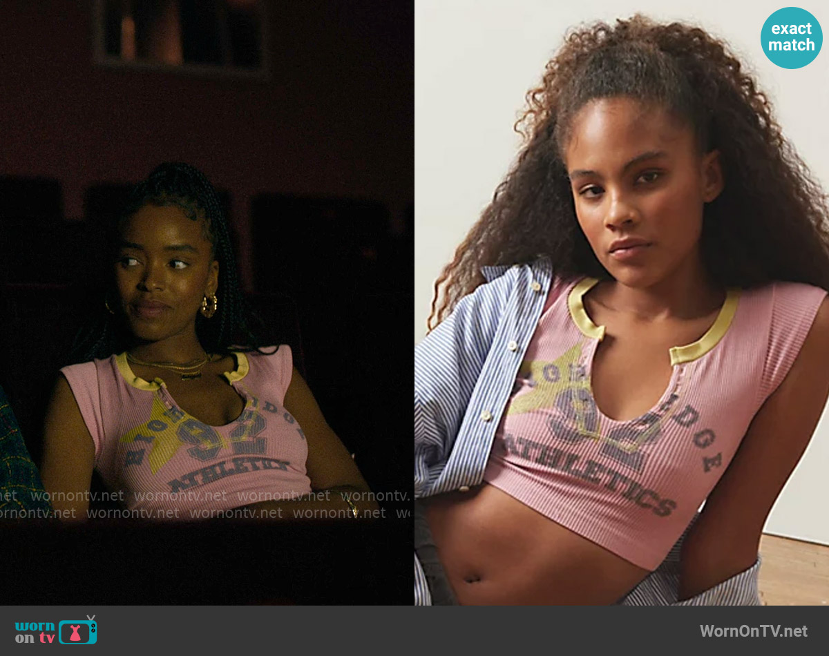 Out From Under Go For Gold Top in Light Mauve worn by Keisha Clark (Lovie Simone) on Forever
