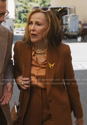 Patty’s bronze silk blouse on The Studio