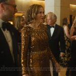 Patty’s gold sequin gown on The Studio