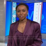 Zinhle’s purple satin blazer on NBC News Daily