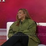 Queen Latifah’s green layered shirt on Today