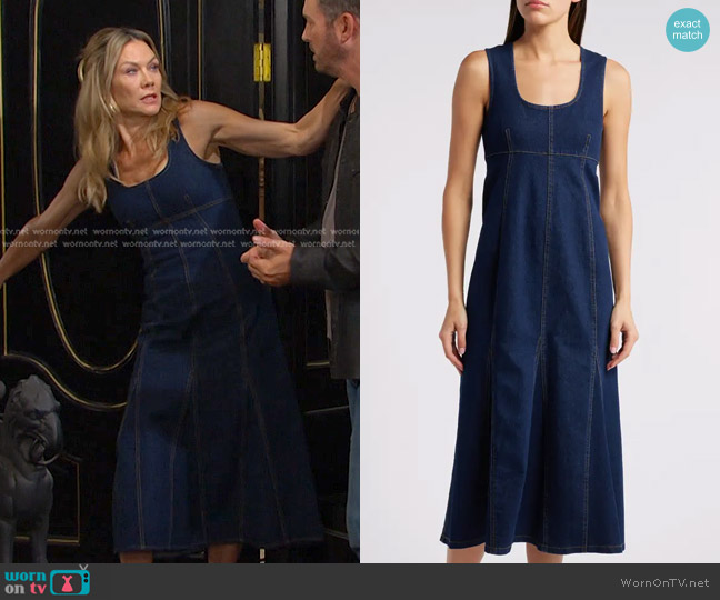 Rails Minna Denim Dress in Rinse Indigo worn by Kristen DiMera (Stacy Haiduk) on Days of our Lives