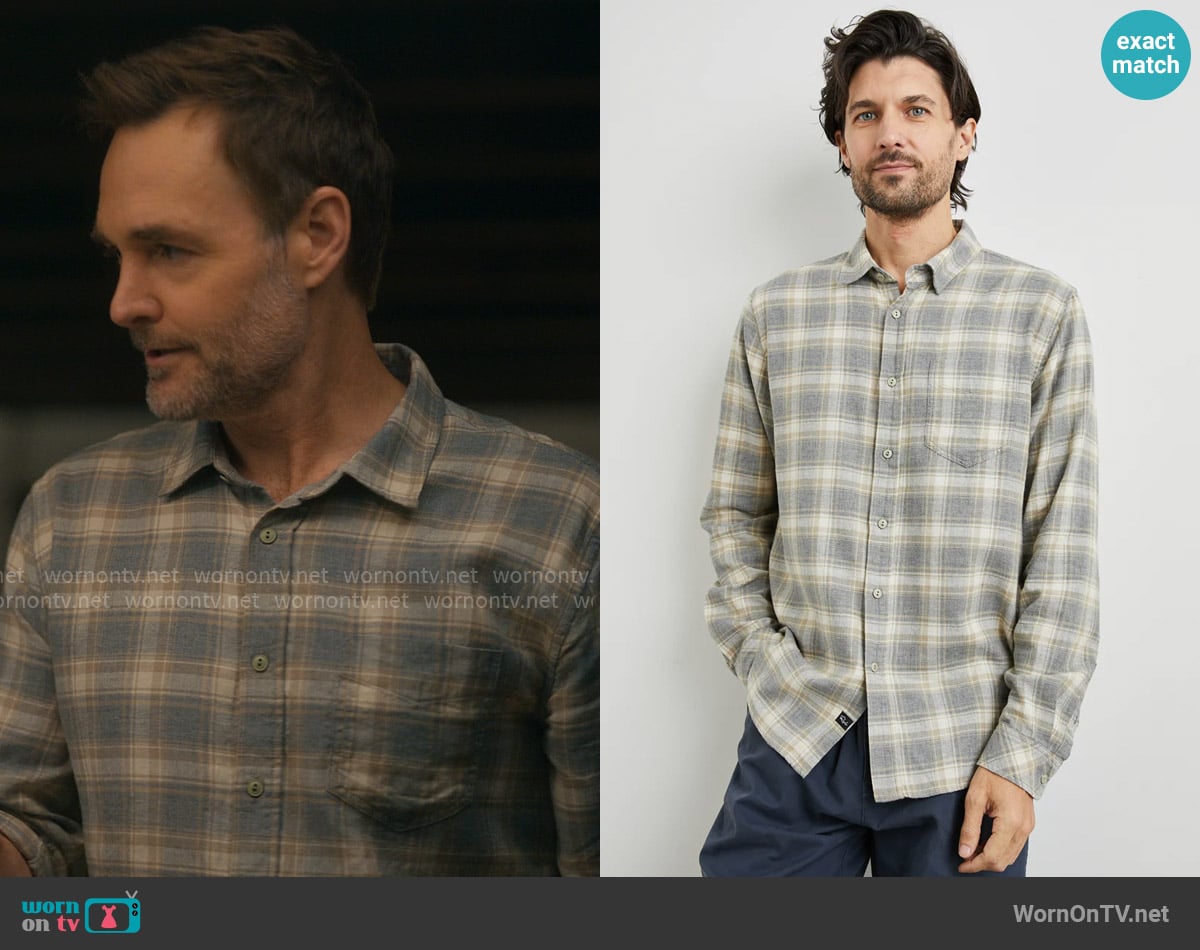 Rails Wyatt Shirt in Charcoal Desert Melange worn by Jack (Will Forte) on The Four Seasons