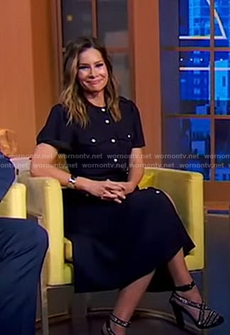 Rebecca’s navy utility shirtdress on Good Morning America