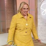 Rebel Wilson’s yellow tweed jacket and skirt on Sherri