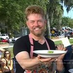 Richard Blais’s pink floral apron on Today