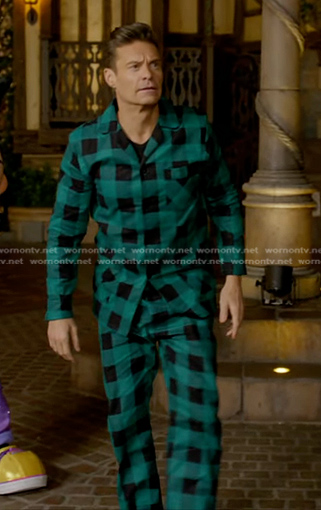 Ryan Seacrest’s green plaid pajamas on American Idol