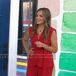 Sabrina Soto’s red belted vest and pants on Today