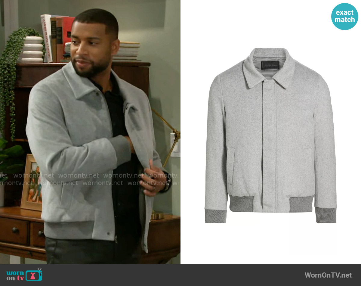 Saks Fifth Avenue Collection Wool-Blend Shirt Jacket worn by Martin Richardson (Brandon Claybon) on Beyond the Gates