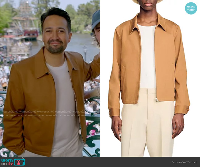 Sandro Cotton Jacket in Hazel worn by Lin-Manuel Miranda on American Idol