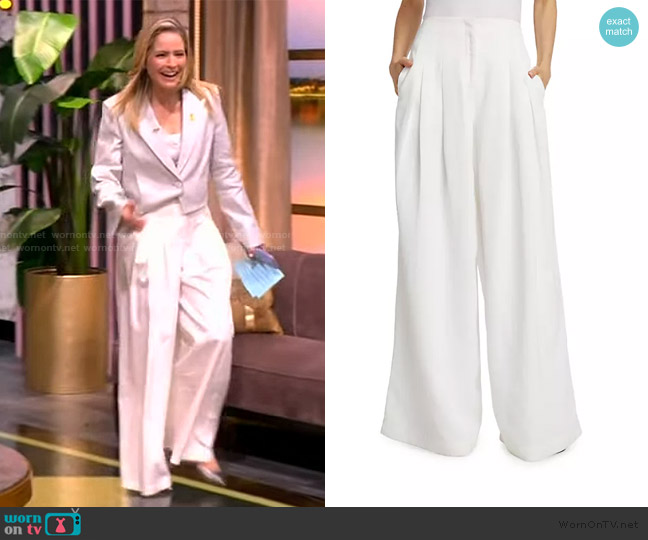 TWP Drew Wide-Leg Pants worn by Sara Haines on The View