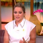 Sara’s white embellished collar top on The View