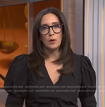 Savannah’s black collared puff sleeve dress on NBC News Daily