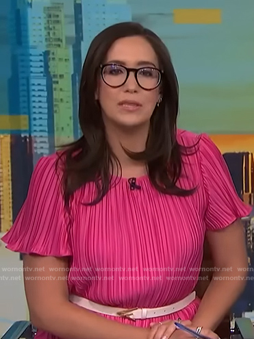 Savannah’s pink pleated dress on NBC News Daily