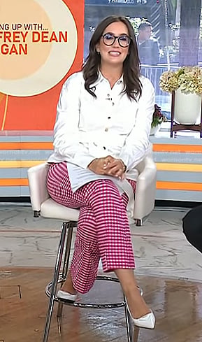 Savannah’s white slingback pumps on Today